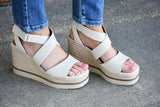 Churro Wedge Strappy Sandals