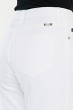 White high rise cropped straight leg jeans (back)