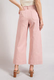 Dusty pink wide leg utility pocket pants (back)