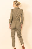 Utility jumpsuit (army green-back) 