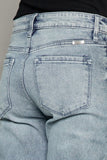 High rise straight leg jeans (back)