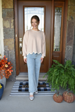 Davina Scallop Hem Sweater