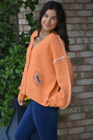 Game Day Outstitch Button Down Cardigan