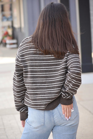The Classic Striped Polo Sweater