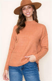 Mock neck pullover sweater