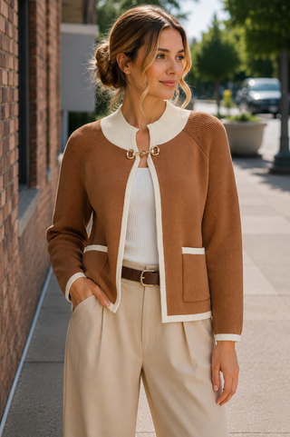 Aurelia Gold Clasp Cardigan
