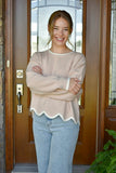Davina Scallop Hem Sweater