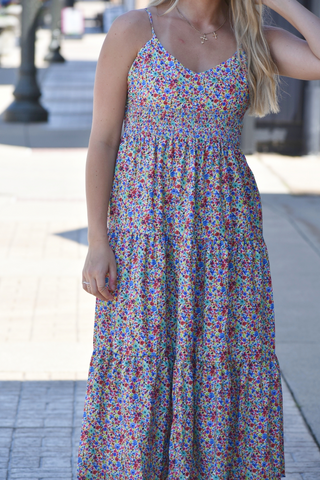 Vibrant floral maxi dress 