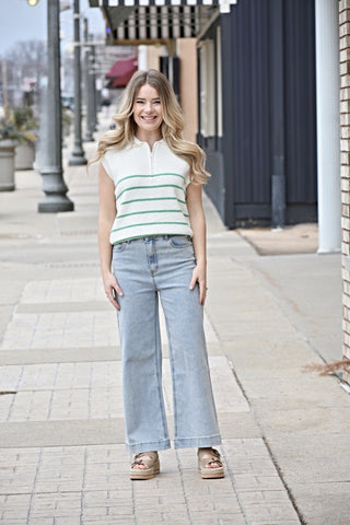 Pennington Half Zip Sweater Top