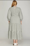 Alston Smocked Top Tiered Midi Dress