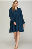 Andover Long Sleeve Tiered Dress