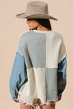 Rhodes Terry Denim Sleeve Pullover