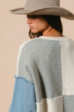 Rhodes Terry Denim Sleeve Pullover