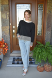 Kaeli Striped Hem Sweater