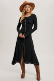 Barnsley Button Down Slit Midi Dress