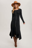 Barnsley Button Down Slit Midi Dress