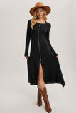 Barnsley Button Down Slit Midi Dress