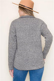 Back of button up cardigan 