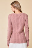 Rose brush-knit cozy top (back)