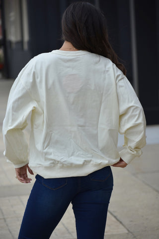 Pumpkin Season Gingham Bow Graphic Sweatshirt