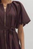 Cassia Solid Midi Dress