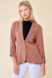 Cinched Sleeve Blazer