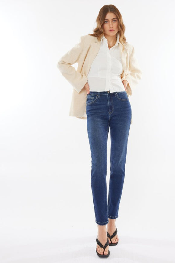 Clean Basic Cigarette Leg High Rise Jeans