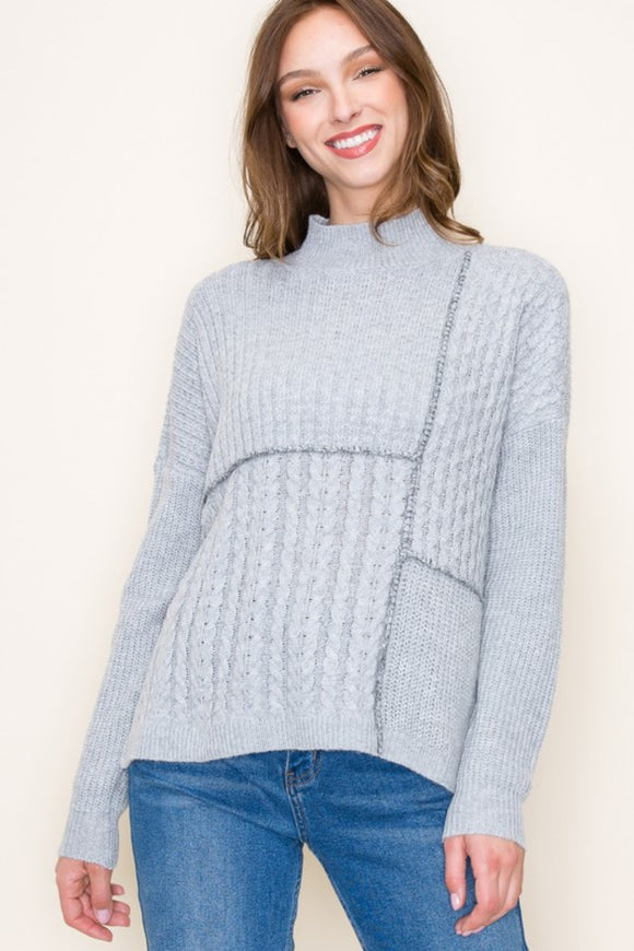 Contrast Stitch Sweater