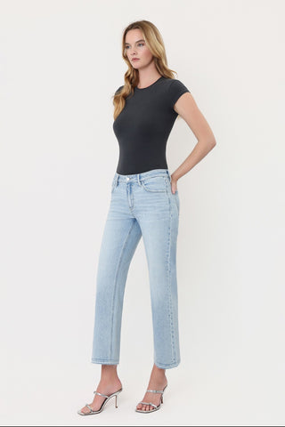 The Raw Edge Crop: Mid-Rise Slim Wide-Leg Jean
