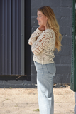 Beige crochet cardigan