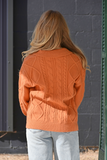 Caramel cable knit sweater