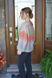 Multicolor v-neck ombré sweater