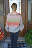 Multicolor v-neck ombré sweater
