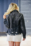 Mineral Washed Cropped Denim Jacket