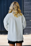 Fringed Oversized Denim Shacket
