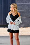 Fringed Oversized Denim Shacket