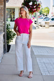 Cuffed Short Sleeve Top