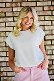 Cuffed Short Sleeve Top