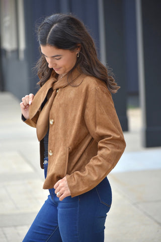 Audrey Neck-Tie Cropped Jacket