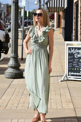 Dahlia V-Neck Midi Dress