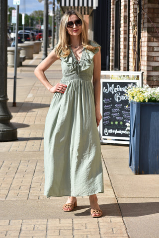 Dahlia V-Neck Midi Dress