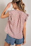 Drawstring Ruffle Top