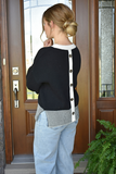 Kaeli Striped Hem Sweater