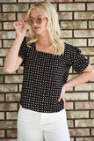Square Neck Puff Sleeve Top
