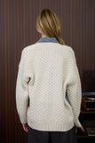 Elliana Mixed Media Cable Knit Jacket