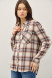 Esther Plaid Flannel Button Down Top