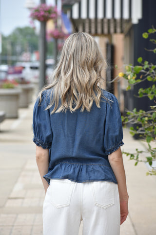 Everleigh Denim Top