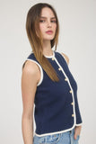 Everly Button Sweater Vest