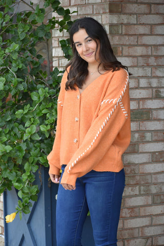 Game Day Outstitch Button Down Cardigan