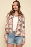 Faith Check Pattered Sweater Jacket